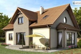  Projekt domu D11 - Kuba (WAI1117) - projekt domu parterowego z poddaszem - Zdjęcie 2