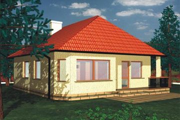  Projekt domu BR 014A (KRG1016) - projekt domu parterowego - Zdjęcie 1