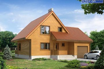  Projekt domu Stokrotka 2 dr-S (duplikat) (BSA1645) - projekt domu parterowego z poddaszem - Zdjęcie 1