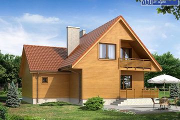  Projekt domu Stokrotka 2 dr-S (duplikat) (BSA1645) - projekt domu parterowego z poddaszem - Zdjęcie 2