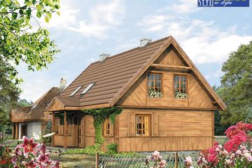  Projekt domu Szpak dr-S (duplikat) (BSA1647) - projekt domu parterowego z poddaszem - Zdjęcie 2