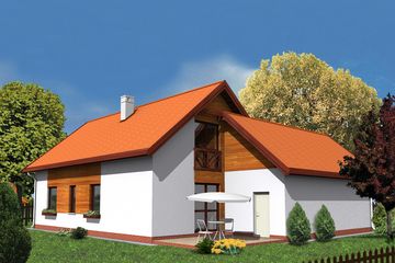  Projekt domu WM 04 Kowalik etap I (GDB1025) - projekt domu parterowego - Zdjęcie 2