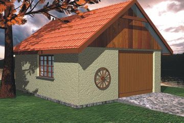  Projekt garażu BR 057 (KRG1051) - projekt garażu parterowego - Zdjęcie 1