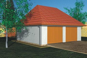  Projekt garażu BR-078 (KRG1054) - projekt garażu parterowego - Zdjęcie 1