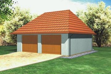  Projekt garażu BR-078 (KRG1054) - projekt garażu parterowego - Zdjęcie 2