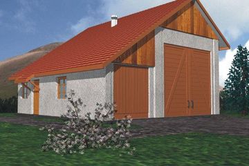  Projekt garażu BR-059 (KRG1058) - projekt garażu parterowego - Zdjęcie 1