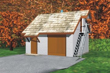  Projekt budynku gospodarczego BR-051B (KRG1060) - projekt budynku parterowego - Zdjęcie 1