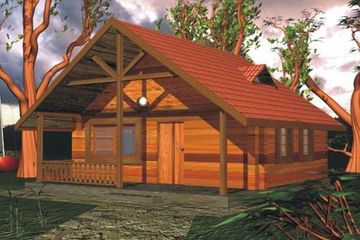  Projekt domu letniskowego BR 092 (KRG1035) - projekt domu letniskowego parterowego - Zdjęcie 1