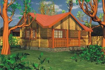  Projekt domu letniskowego BR-093 (KRG1036) - projekt domu letniskowego parterowego - Zdjęcie 1