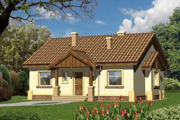  Projekt domu Kamyk z garażem 1 stanowiskowym (WRN1110) - projekt domu parterowego - Zdjęcie 1