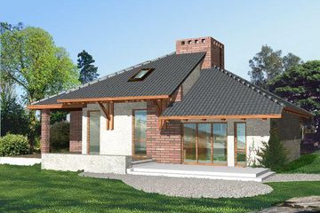  Projekt domu OMEGA (WRD1026) - projekt domu parterowego z poddaszem - Zdjęcie 1