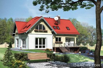  Projekt domu Beta (KRD2204) - projekt domu parterowego z poddaszem - Zdjęcie 1