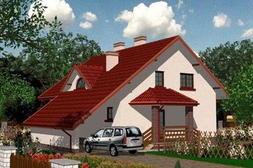  Projekt domu APS 013 + G (LUA1071) - projekt domu parterowego z poddaszem - Zdjęcie 2