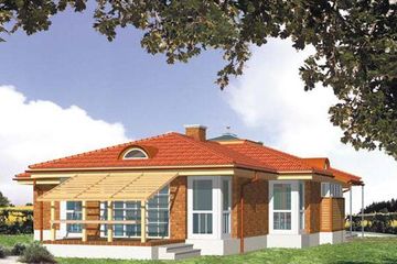  Projekt domu WENECJA (KSA1066) - projekt domu parterowego - Zdjęcie 1