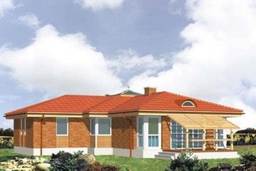  Projekt domu WENECJA (KSA1066) - projekt domu parterowego - Zdjęcie 2