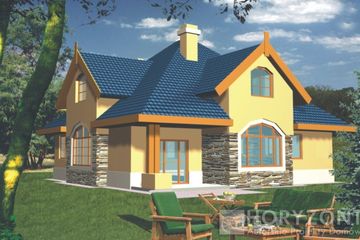  Projekt domu CZTERY KĄTY paliwo stałe A (WRD1723) - projekt domu parterowego z poddaszem - Zdjęcie 1