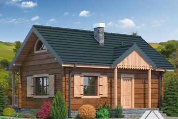  Projekt domu hoczew mała (KRP1365) - projekt domu parterowego - Zdjęcie 1