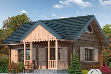  Projekt domu hoczew mała (KRP1365) - projekt domu parterowego - Zdjęcie 2