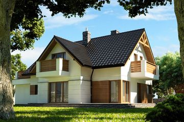  Projekt domu Nesea (KRW1006) - projekt domu parterowego z poddaszem - Zdjęcie 2