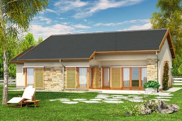  Projekt domu Alex z garażem (WRX1066) - projekt domu parterowego - Zdjęcie 2