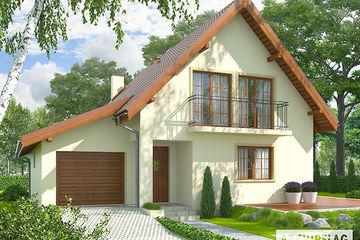  Projekt domu Remek (WRC1957) - projekt domu parterowego z poddaszem - Zdjęcie 1