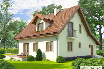  Projekt domu Remek (WRC1957) - projekt domu parterowego z poddaszem - Zdjęcie 2