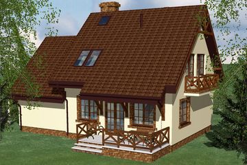  Projekt domu U10 (WAT1001) - projekt domu parterowego z poddaszem - Zdjęcie 2