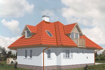  Projekt domu RAVENNA (KSA1088) - projekt domu parterowego z poddaszem - Zdjęcie 1