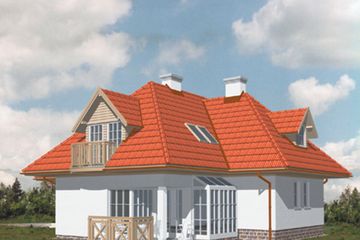  Projekt domu RAVENNA (KSA1088) - projekt domu parterowego z poddaszem - Zdjęcie 2