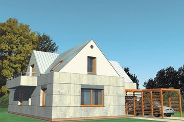  Projekt domu PAWEŁ (WRA1259) - projekt domu parterowego z poddaszem - Zdjęcie 1