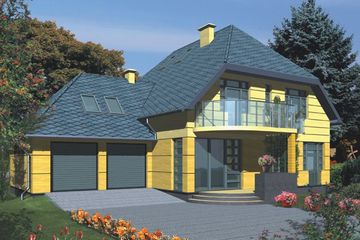  Projekt domu FILIPINKA (WRA1244) - projekt domu parterowego z poddaszem - Zdjęcie 1