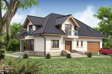  Projekt domu MINOS 2 (WRW1154) - projekt domu parterowego z poddaszem - Zdjęcie 1