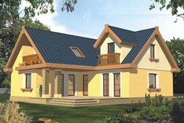  Projekt domu AGATKA 1 (WRA1035) - projekt domu parterowego z poddaszem - Zdjęcie 1