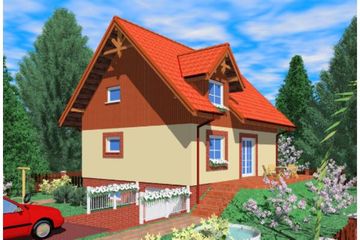  Projekt domu Zin (SLB1100) - projekt domu parterowego z poddaszem - Zdjęcie 1