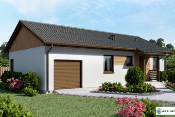  Projekt domu D85 Jarosław mur (WAI1131) - projekt domu parterowego - Zdjęcie 1