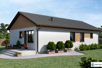  Projekt domu D85 Jarosław mur (WAI1131) - projekt domu parterowego - Zdjęcie 2