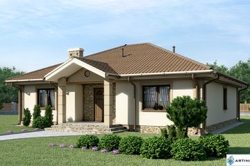  Projekt domu D172 Zbigniew mur (WAI1135) - projekt domu parterowego - Zdjęcie 1