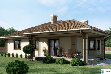  Projekt domu D172 Zbigniew mur (WAI1135) - projekt domu parterowego - Zdjęcie 2