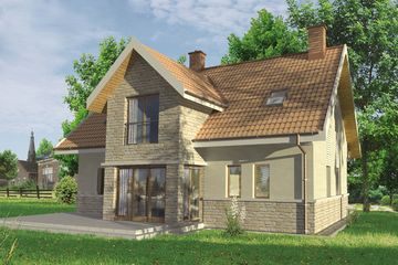  Projekt domu TK7 (WAK1056) - projekt domu parterowego z poddaszem - Zdjęcie 1