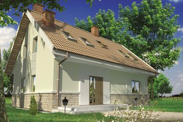  Projekt domu TK7 (WAK1056) - projekt domu parterowego z poddaszem - Zdjęcie 2