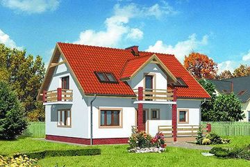  Projekt domu BM-83 (KRA1206) - projekt domu parterowego z poddaszem - Zdjęcie 1