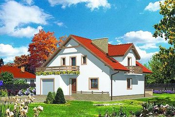  Projekt domu BM-84 (KRA1207) - projekt domu parterowego z poddaszem - Zdjęcie 1