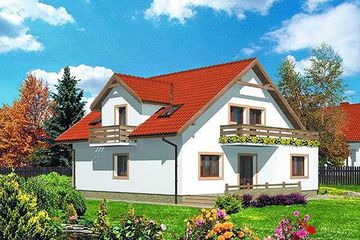  Projekt domu BM-84 (KRA1207) - projekt domu parterowego z poddaszem - Zdjęcie 2