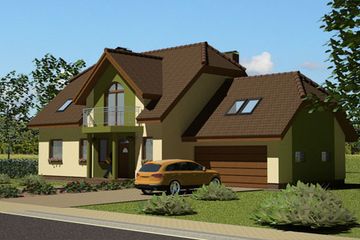  Projekt domu Wyjątkowy (GDA1013) - projekt domu parterowego z poddaszem - Zdjęcie 1