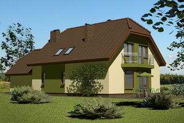  Projekt domu Wyjątkowy (GDA1013) - projekt domu parterowego z poddaszem - Zdjęcie 2