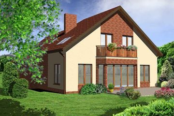  Projekt domu Pogodny (GDA1014) - projekt domu parterowego z poddaszem - Zdjęcie 2