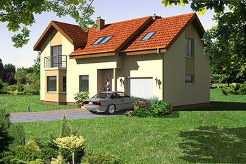  Projekt domu Przyjazny (GDA1019) - projekt domu parterowego z poddaszem - Zdjęcie 1