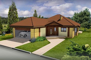  Projekt domu Doskonały E (GDA1025) - projekt domu parterowego - Zdjęcie 1