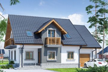  Projekt domu Koleta (WRW1163) - projekt domu parterowego z poddaszem - Zdjęcie 1