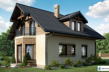  Projekt domu D41 Kasia (WAI1040) - projekt domu parterowego z poddaszem - Zdjęcie 2